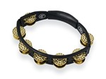 Lp Lp174 Cyclops Handheld Tambourine - Black With Dimpled Brass Jingles