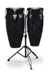 Lp Aspire 10-inch And 11-inch Santana Black Magic Conga Set With Double Stand