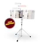 Lp Lp1516-s 15 And 16 Prestige Thunder Timbales - Stainless Steel