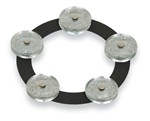 Lp Lp3806bga 6-inch Tambo-ring - Black Sand With Galvanized Steel Jingles