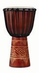 World Beat Wood Art Med Djembe Red/nat