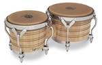 Lp Lp201a-3 7-1/4 And 9 Bongos - Natural With Chrome Hardware