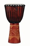 World Beat Wood Art Lg Djembe Red/nat