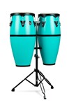 Discovery 10-inch And 11-inch Conga Set With Double Conga Stand - Sea Foam