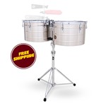 Lp Lp258-s 15 And 16 Tito Puente Thunder Timbales - Stainless Steel