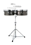 Lp 14 And 15 Karl Perazzo Top-tuning Timbales - Black Nickel With Chrome Hardware
