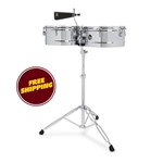 Lp Lpa256 13 And 14 Aspire Timbales - Chrome With Chrome Hardware