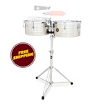 Lp Lp256-s 13 And 14 Tito Puente Timbales - Stainless Steel
