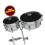 Lp Lp845-k 6 And 8 Mini Snare Timbales With Mount - Steel