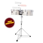 Lp Lp1314-s 13 And 14 Prestige Timbales - Stainless Steel