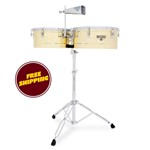 Matador M257b 14 And 15 Timbales - Brass With Chrome Hardware