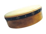 15″ Tunable Aged Oak Bodhrán with Beater - Waltons Irish Music Instrument