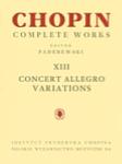Concert Allegro Variations, Cw Xiii Piano