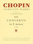 Piano Concerto In E Minor Op. 11, CW XIX  Score