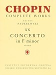Piano Concerto In F Minor Op. 21, CW XX - Score