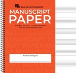 Manuscript Paper, Wide Staff, 6 stave (Red Cover) - manuscript