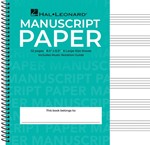 Wide Staff Wirebound Manuscript Paper (Aqua Cover) -