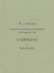Cadenzas to Mozart's Concerto for 2 Pianos and Orchestra in E Flat Major, K. 365