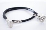 Instrument Ultra Low Profile Flat Pedal Board Cable - Essentials Series - 1/4 inch. Right Angle to 1/4 inch. Right Angle (1-Foot Cable) for Patch Cabling