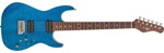 62 Flame Solid Body Electric Guitar - Transparent Blue