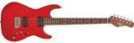 62 Flame Solid Body Electric Guitar - Transparent Red