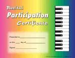 Recital Participation Certificate