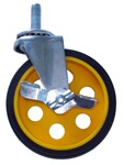 5 x 1.25 inch. Caster Pack with Brake for R8 and R10 Carts - for Rock-N-Roller Carts