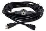 Power Distribution Cord, 6 X Nema 5-15r To Nema 5-15p, 30 Ft