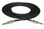 Cloth Guitar Cable, Hosa Straight to Same, 18 ft, Black/Gold