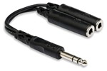 Y Cable, 1/4 in. TRS to Dual 1/4 in. TRSF