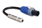 Speaker Adapter, Hosa 1/4 in. TS to Neutrik speakON, 6 in., 16 AWG X 2 OFC