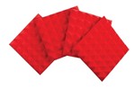 Four (4) Pack Of 2o-thick Acoustic Foam Pyramid Panels 12ox12o U Red Color