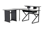 Content Creator Furniture Series Desk Set In Black Finish With Main Desk, Corner Sectio