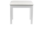 Traditional Wooden Keyboard & Piano Bench In White
