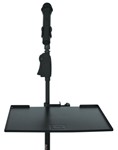 Gator Frameworks Large Microphone Stand Clamp-on Utility Shelf, Capacity Up To 10lbs.