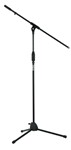 Rok-it Tubular Microphone Stand With Fixed Boom Included. Tripod Design For Compact Sto