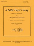 A Little Pages Song - High Voice-pno