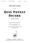Quis Potest Dicere - Satb A Cap