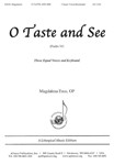 O Taste And See (ps 33) - Ssa-pno