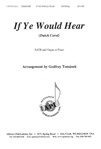 If Ye Would Hear - Satb-pno