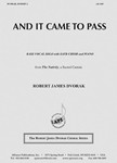 And It Came To Pass - Bass Solo-satb-pno