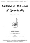 America Is The Land Of Opportunity - Voc-pno