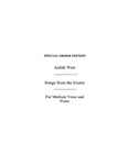 Judith Weir: Songs From The Exotic