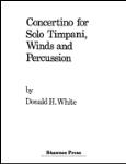 Concertino For Solo Timpani, Winds And Percussion Score & Pa