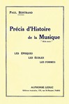 Bertrand Precis D'histoire De La Musique Book