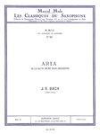 Aria From Suite D Bwv 1068 Alto Sax/pno