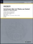 Variations on a Theme from Samori Op 6 [piano/violin/cello ad lib] von Weber Score & Pa