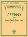 Czerny - 40 Daily Exercises, Op. 337 - Schirmer Library of Classics Volume 149 Piano Technique