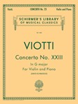 G Schirmer Viotti Schradieck  Concerto No 23 in G Major - Violin