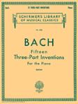 15 Three-Part Inventions - Schirmer Library of Classics Volume 1498 Piano Solo